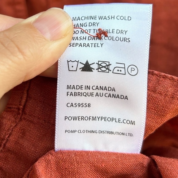 Power of my People Rust Wayward Fit Ss button up shirt, size xxs - Picture 11 of 13